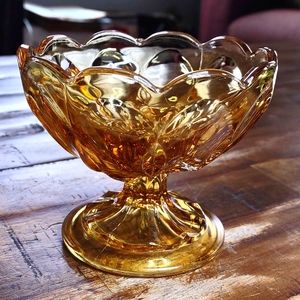 Anchor Hocking Amber Compote Dish